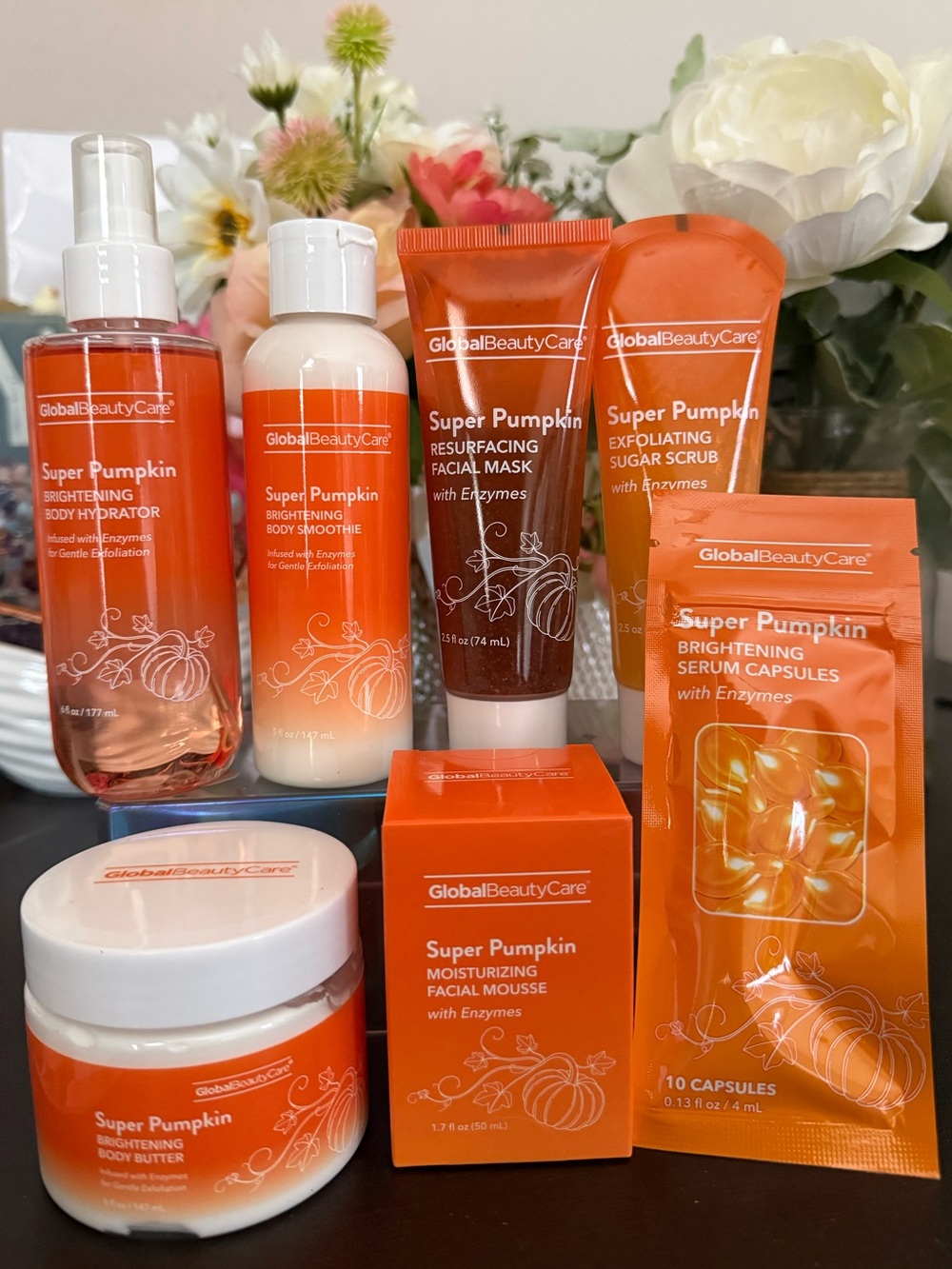 🆕🎃 GLOBAL BEAUTY CARE LIMITED EDITION “SUPER PUMPKIN” 7-PIECE SKIN CARE SET. NEW